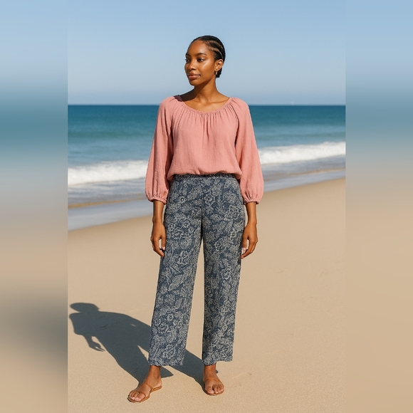 Joie Pants - JOIE FLORAL WIDE LEG PANTS XL